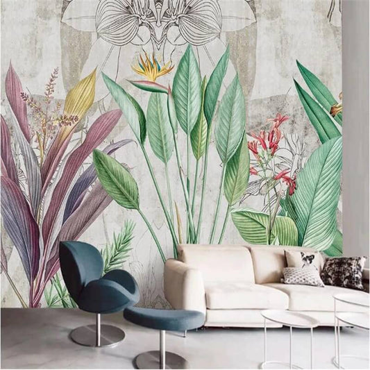 Tropical Plants Mural Wallpaper (SqM)