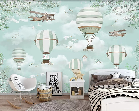 Buy Flying Balloon Adventure Mural Wallpaper (SqM) at 20% off – DIVEROS