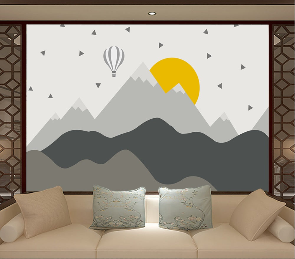 Minimalist Mountain Mural Wallpaper  (SqM)
