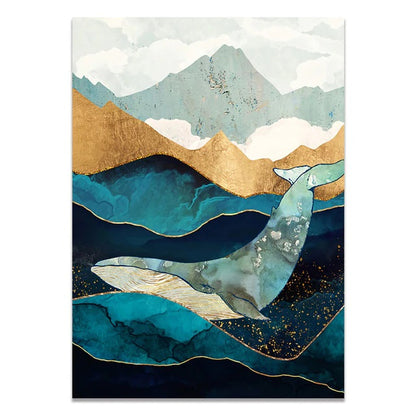 Blue Whale Canvas Print