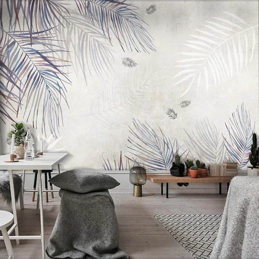 Abstract Palm Leaves Mural Wallpaper (SqM)