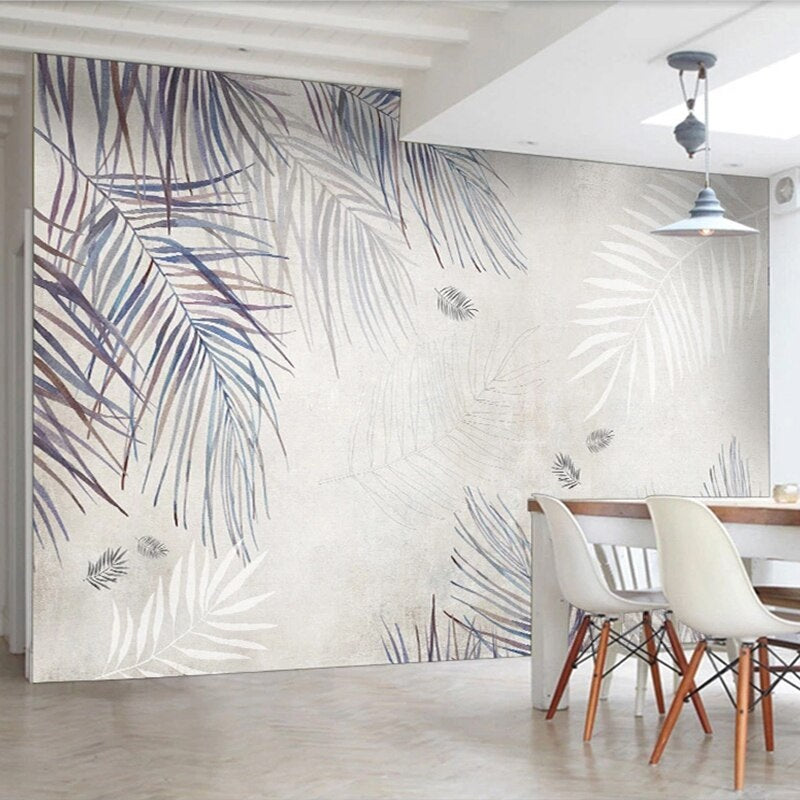 Abstract Palm Leaves Mural Wallpaper (SqM)