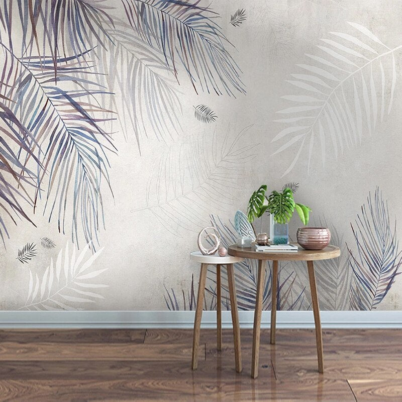 Abstract Palm Leaves Mural Wallpaper (SqM)