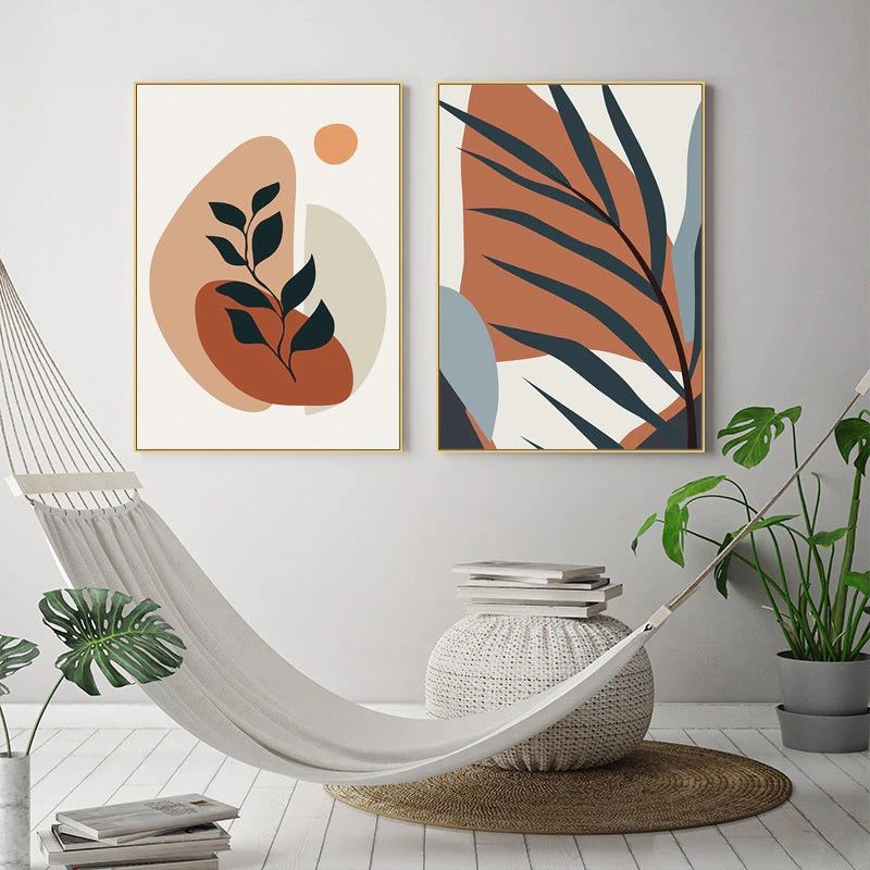 Abstract Tropical Plants Canvas Print
