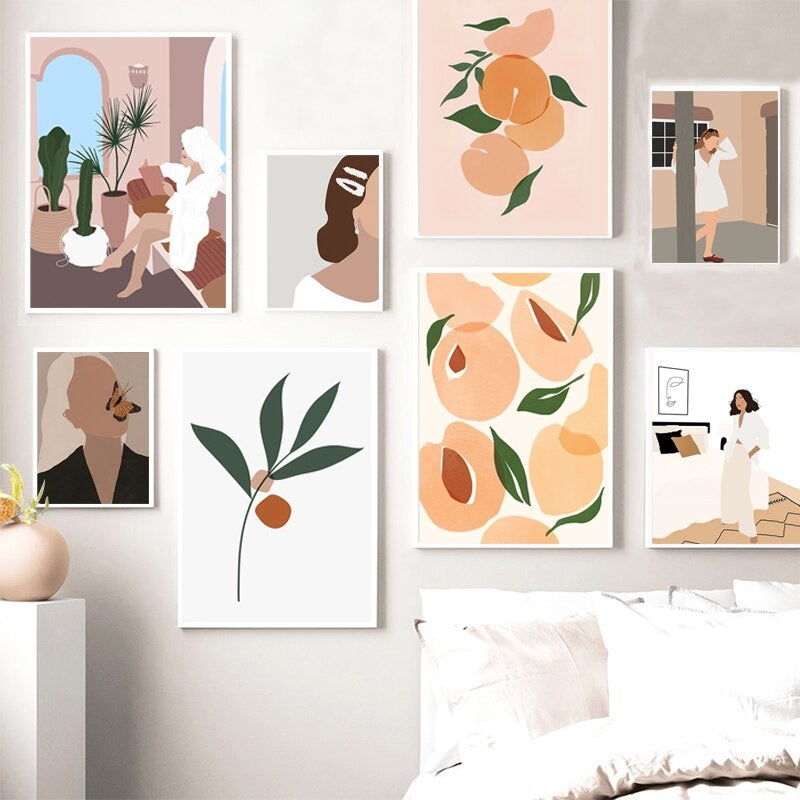 Abstract Peach Canvas Print