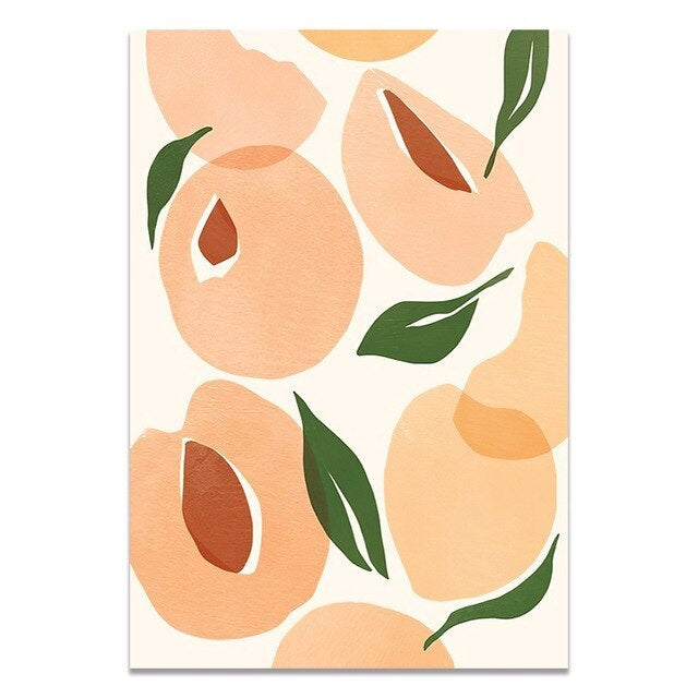 Abstract Juicy Apricots Canvas Print