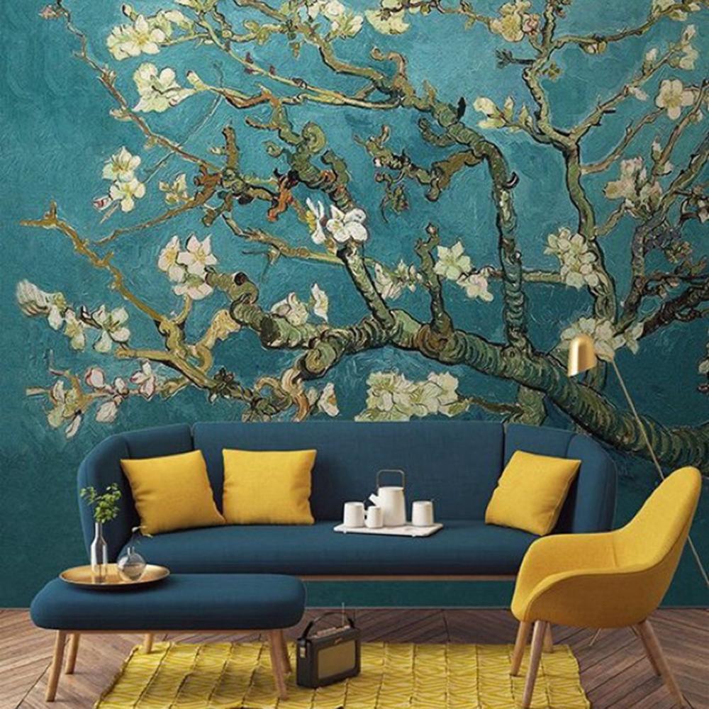 Chinoiserie Almond Branches Mural Wallpaper (SqM)