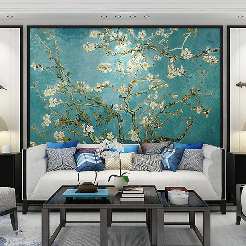 Chinoiserie Almond Branches Mural Wallpaper (SqM)