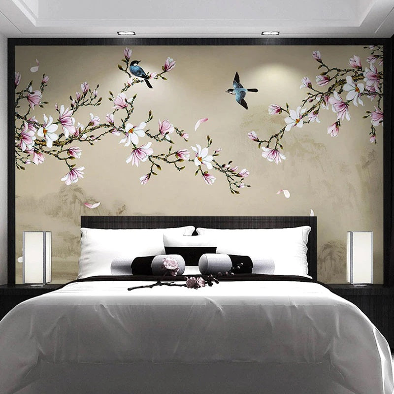 Blossom Branch Chinoiserie Mural Wallpaper (SqM)