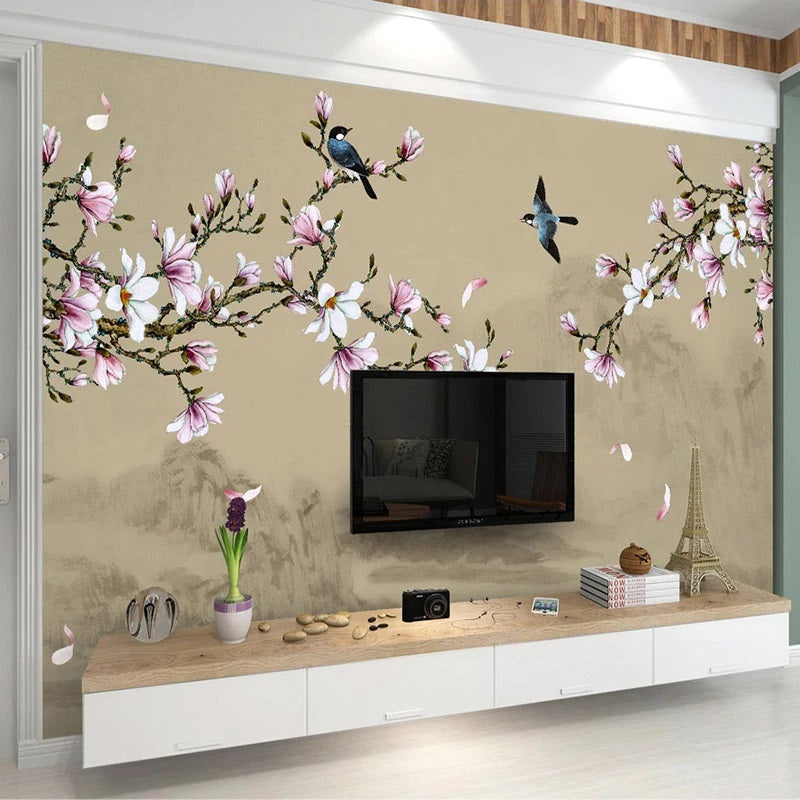 Blossom Branch Chinoiserie Mural Wallpaper (SqM)