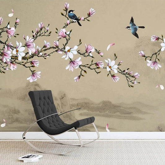 Blossom Branch Chinoiserie Mural Wallpaper (SqM)