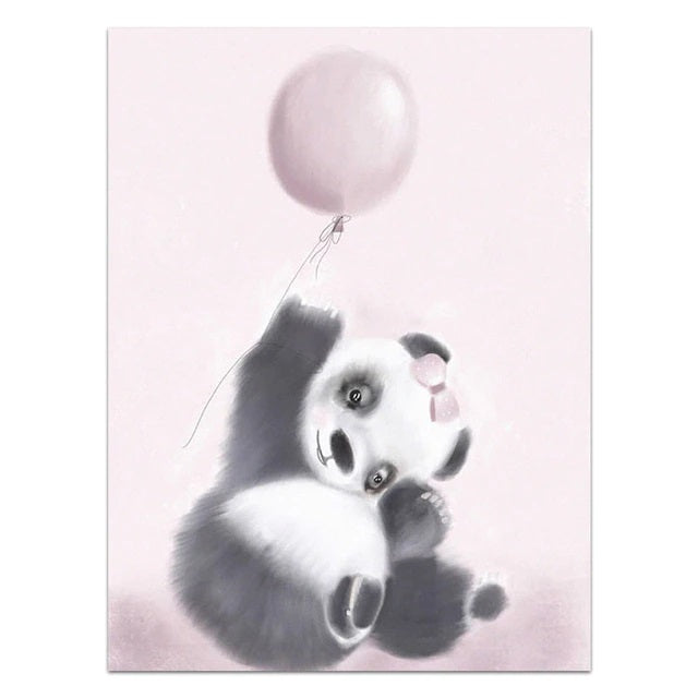 Cartoon Panda Canvas Print