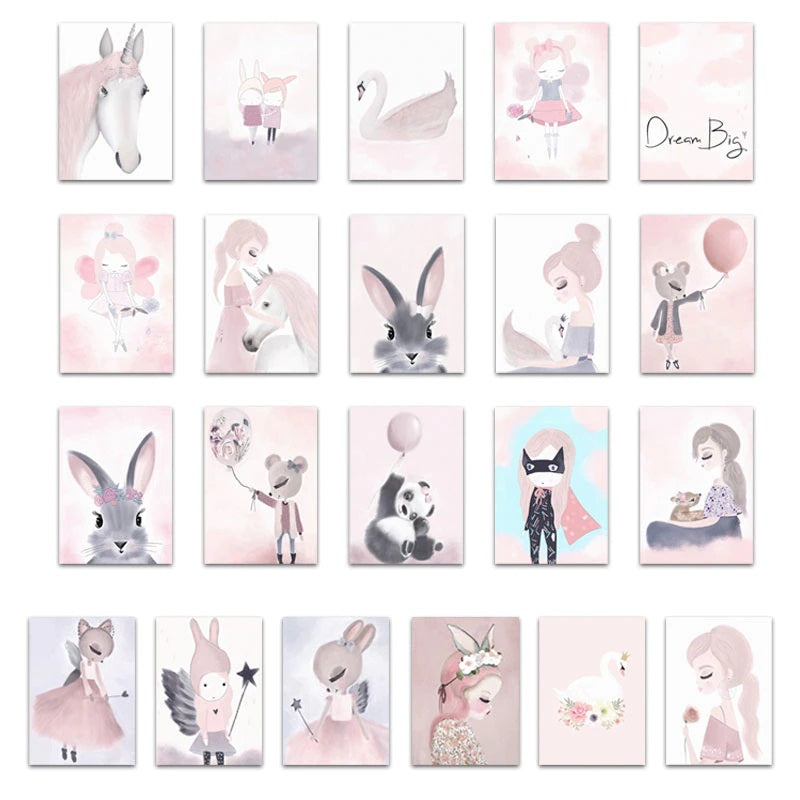 Cartoon Swan Canvas Print
