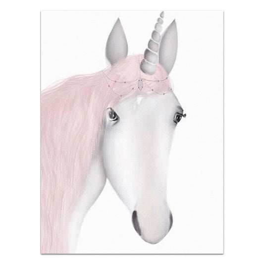 Cartoon Unicorn Canvas Print