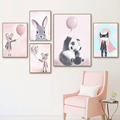 Cartoon Panda Canvas Print