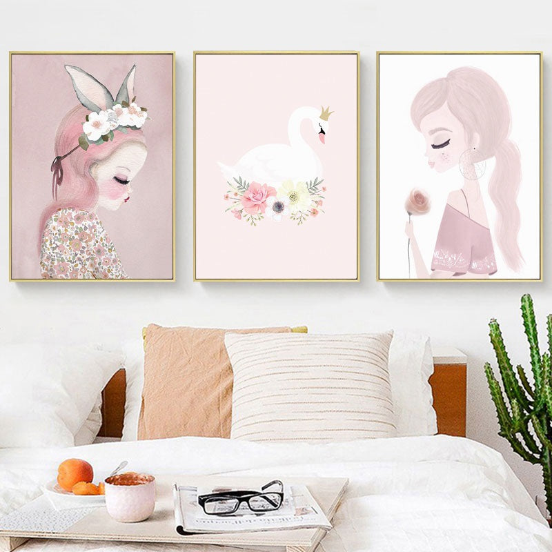 Cartoon Charlotte Girl Canvas Print