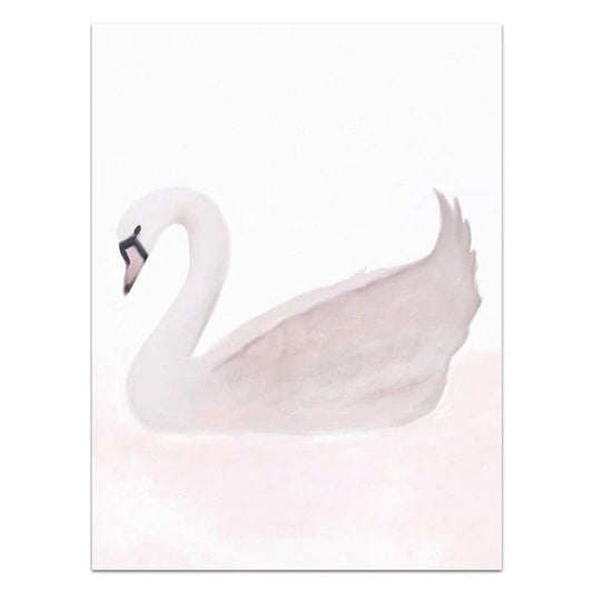 Cartoon Swan Canvas Print
