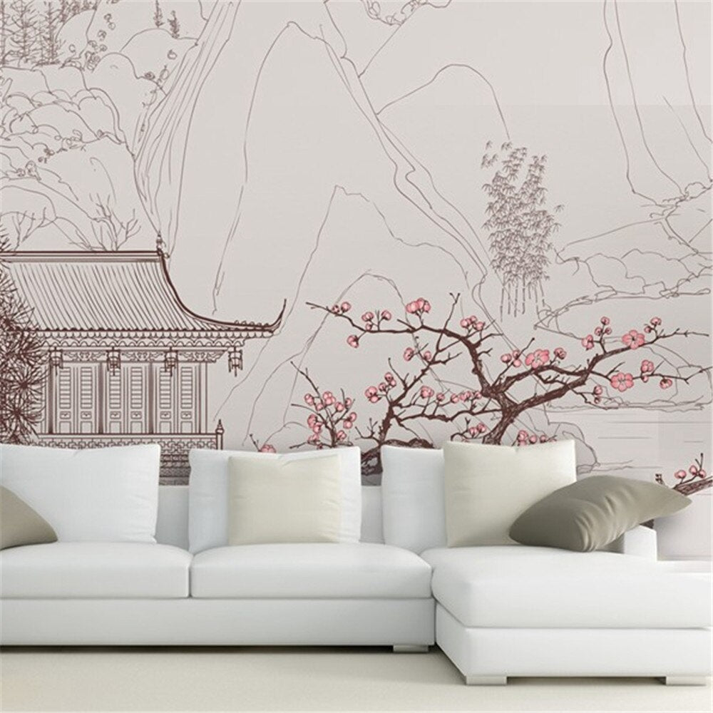 Chinese Landscape Mural Wallpaper (SqM)