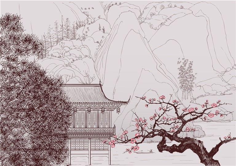 Chinese Landscape Mural Wallpaper (SqM)