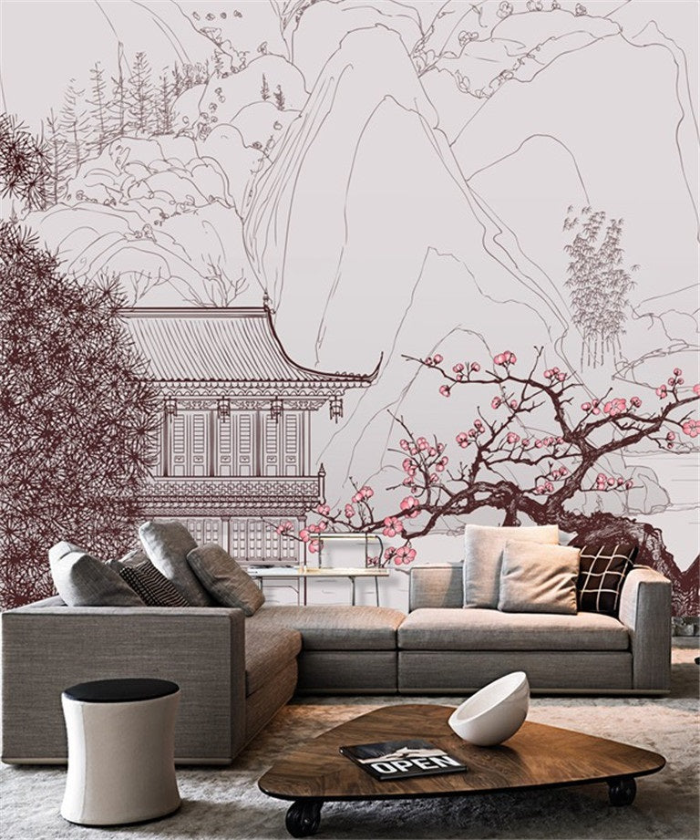 Chinese Landscape Mural Wallpaper (SqM)
