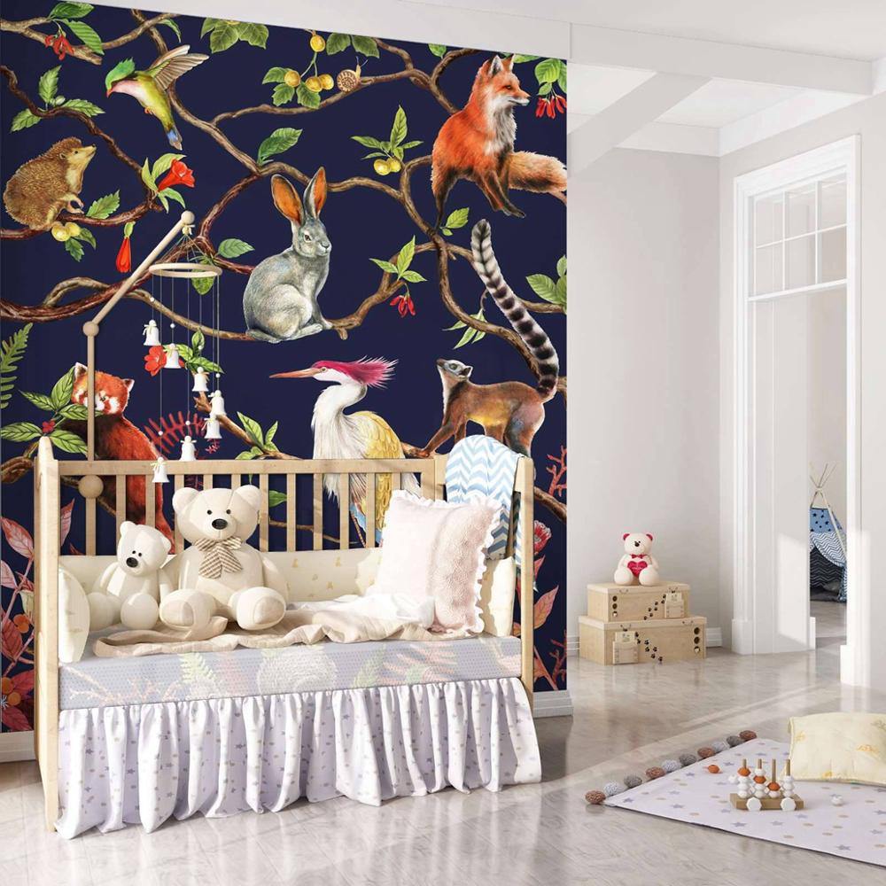 Chinoiserie Forest Animals Mural Wallpaper (SqM)