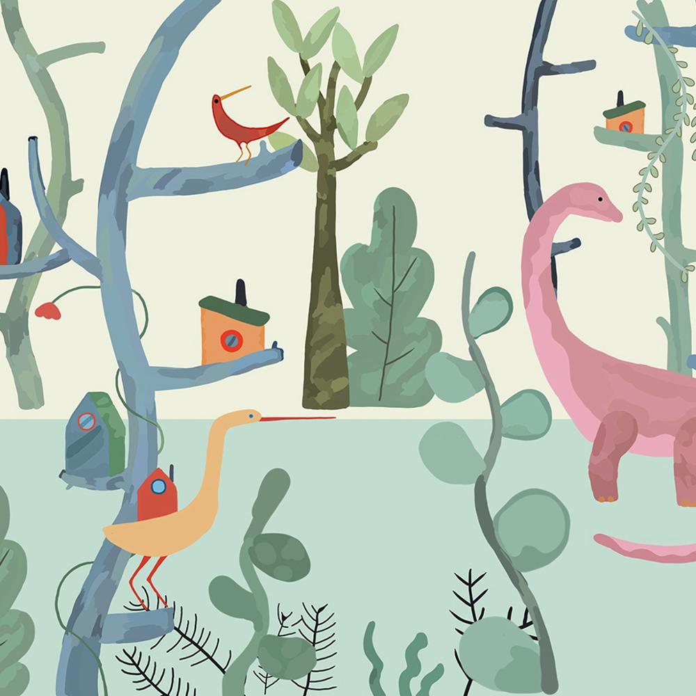 Dino Friends Mural Wallpaper (SqM)