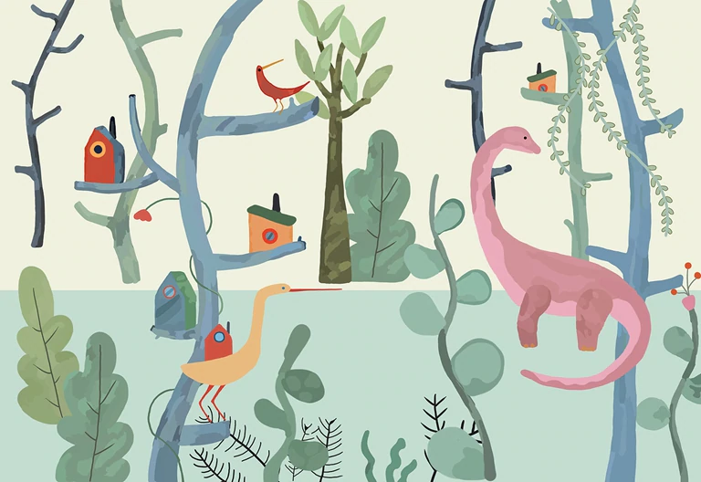 Dino Friends Mural Wallpaper (SqM)