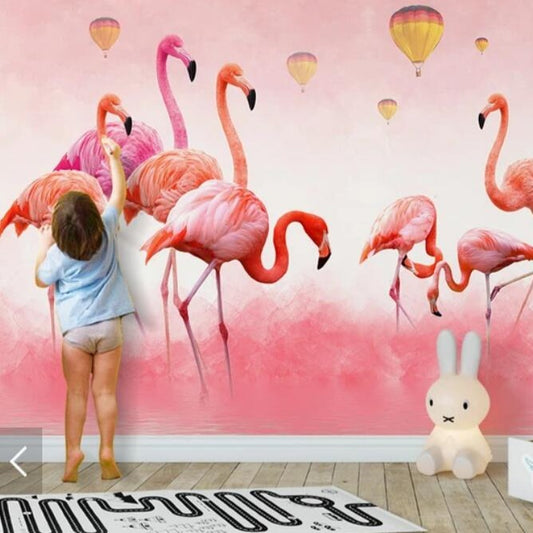 Pink Flamingo Mural Wallpaper (SqM)