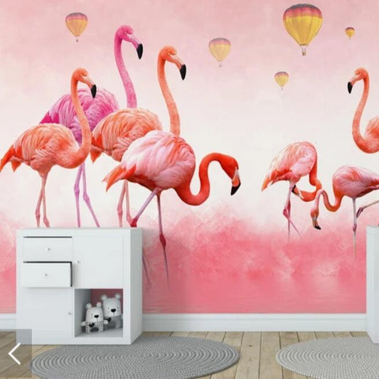 Pink Flamingo Mural Wallpaper (SqM)