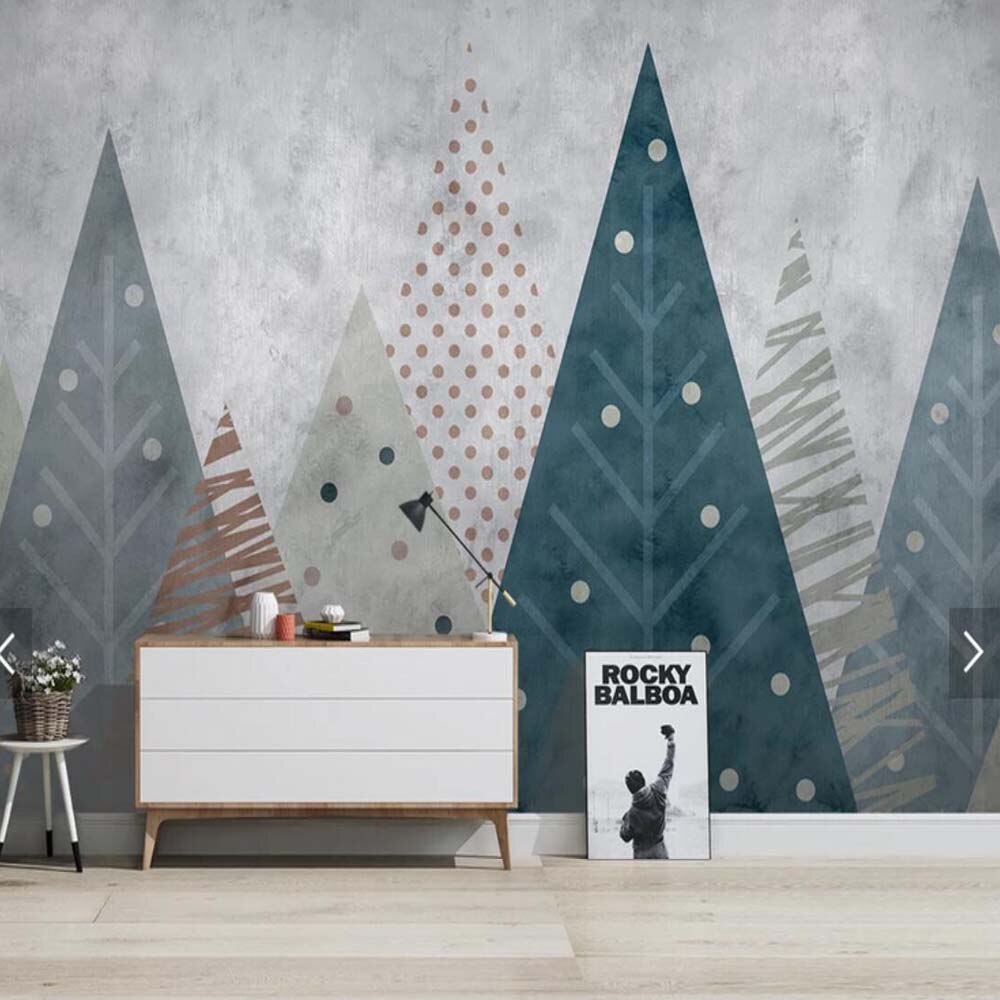 Geometric Forest Mural Wallpaper (SqM)