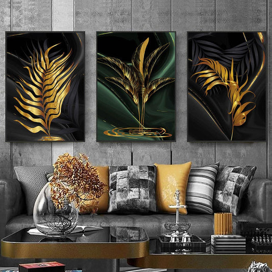 Golden Leaves Canvas Print