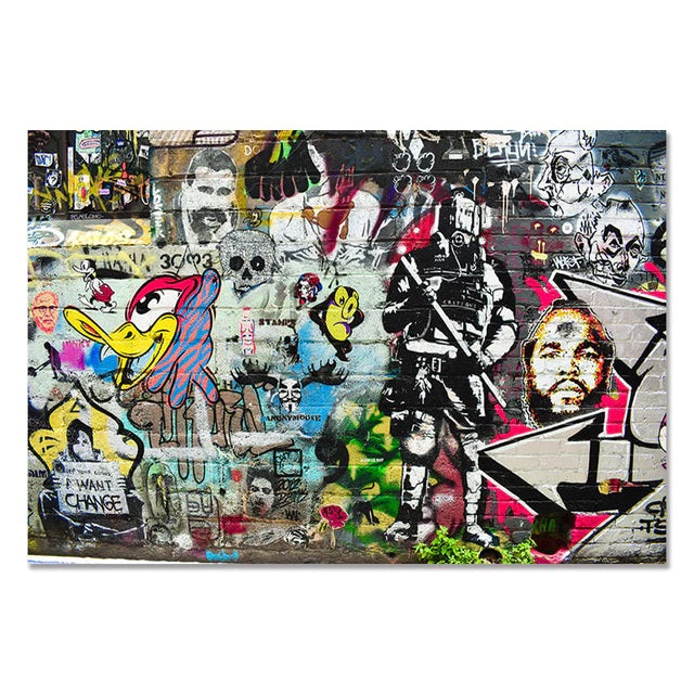 Graffiti Wall Canvas Print