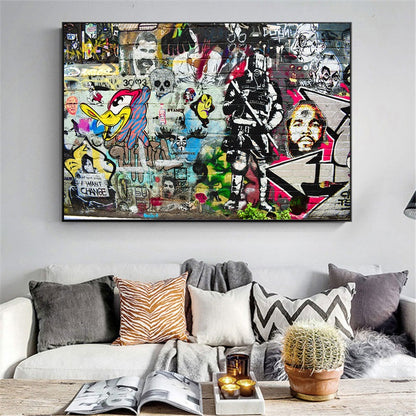 Graffiti Wall Canvas Print