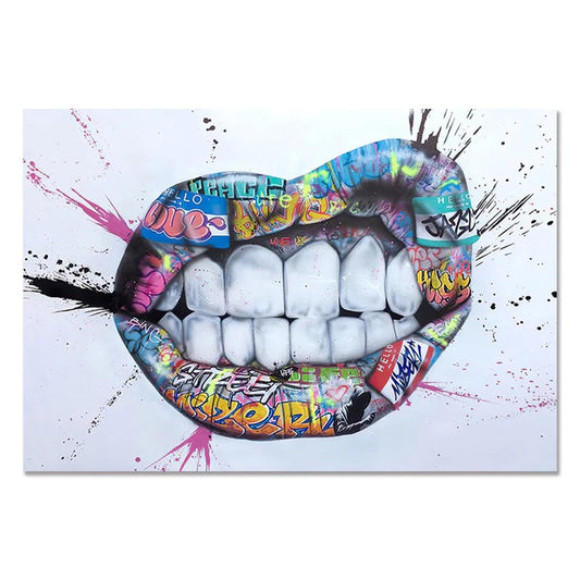 Grin Graffiti Canvas Print