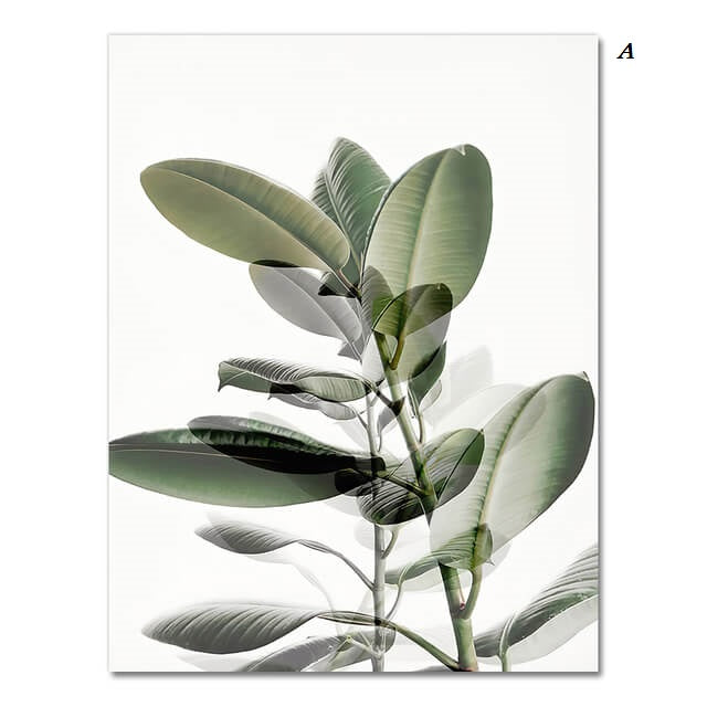 Green Plants Eucalyptus Leaves Canvas Prints | Minimalist Nordic Wall Art Motivational Quote Poster For Modern Living Room Kitchen Office Home Décor