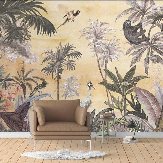 Jungle Sunset Mural Wallpaper (SqM)
