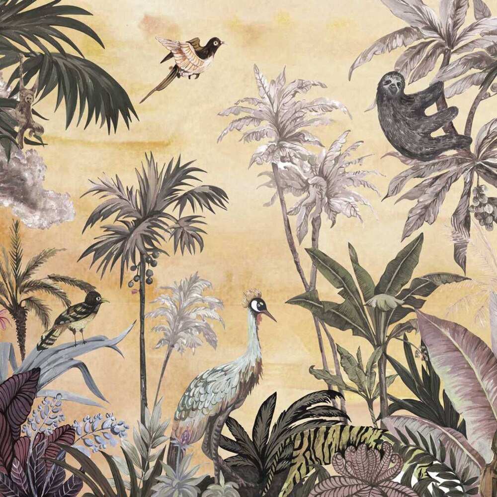 Jungle Sunset Mural Wallpaper (SqM)