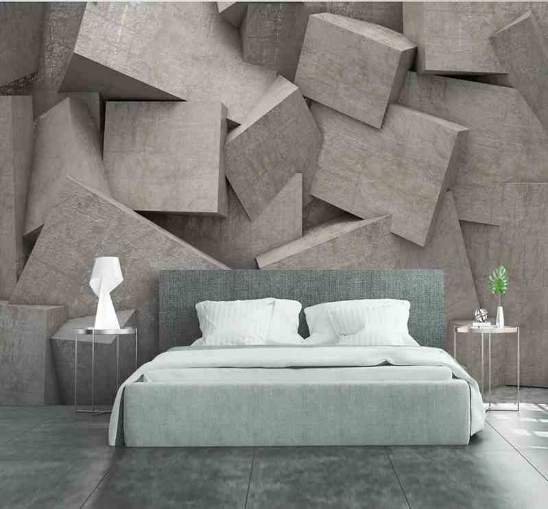 Geometric Abstract 3D Mural Wallpaper (SqM)