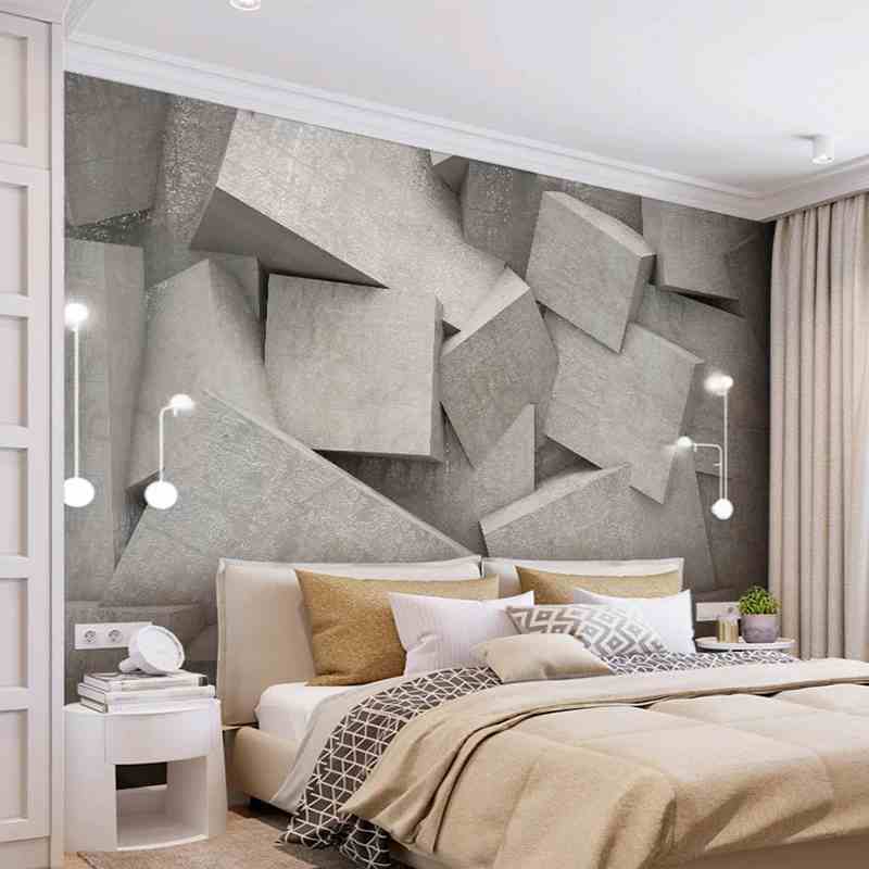 Geometric Abstract 3D Mural Wallpaper (SqM)