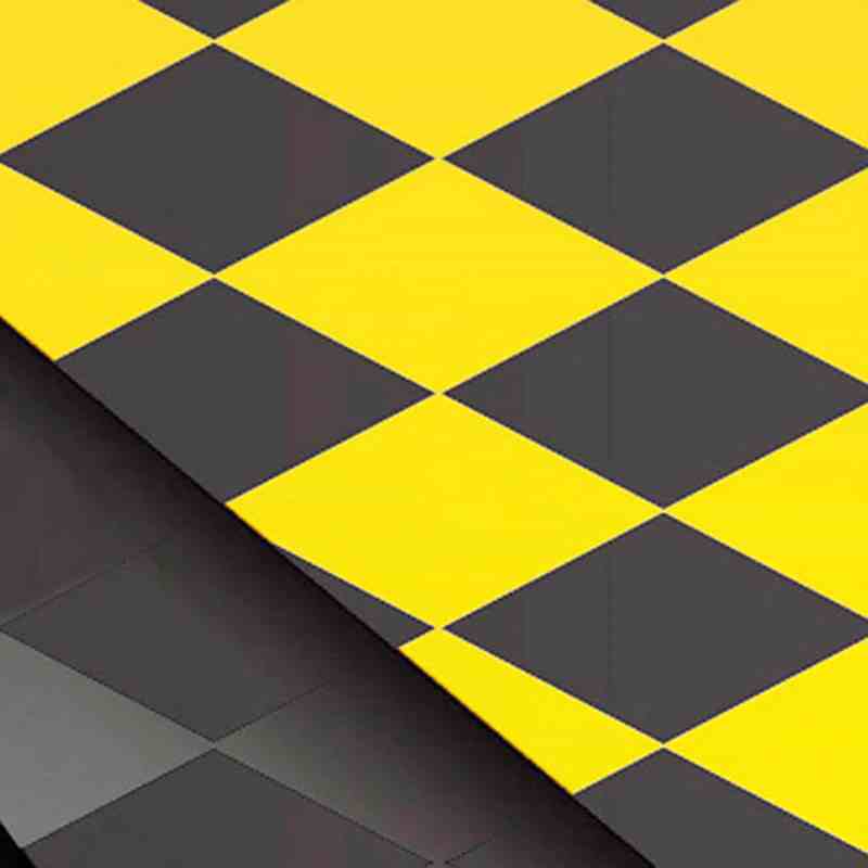 Geometric Black and Yellow Mural Wallpaper (SqM)