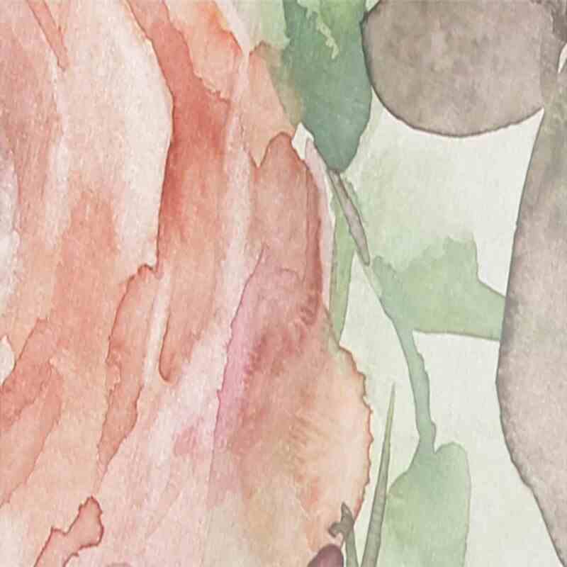 Pastel Falling Roses Mural Wallpaper (SqM)