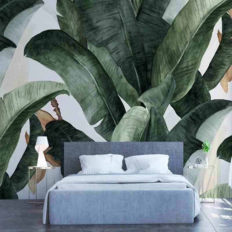 Retro Banana Leaves Mural Wallpaper (SqM)