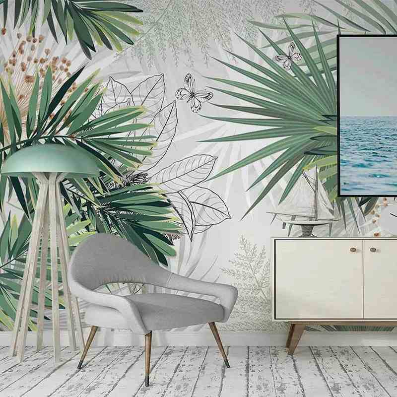 Tropical Palms Mural Wallpaper (SqM)