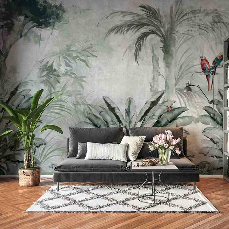 Tropical Shelter Mural Wallpaper (SqM)