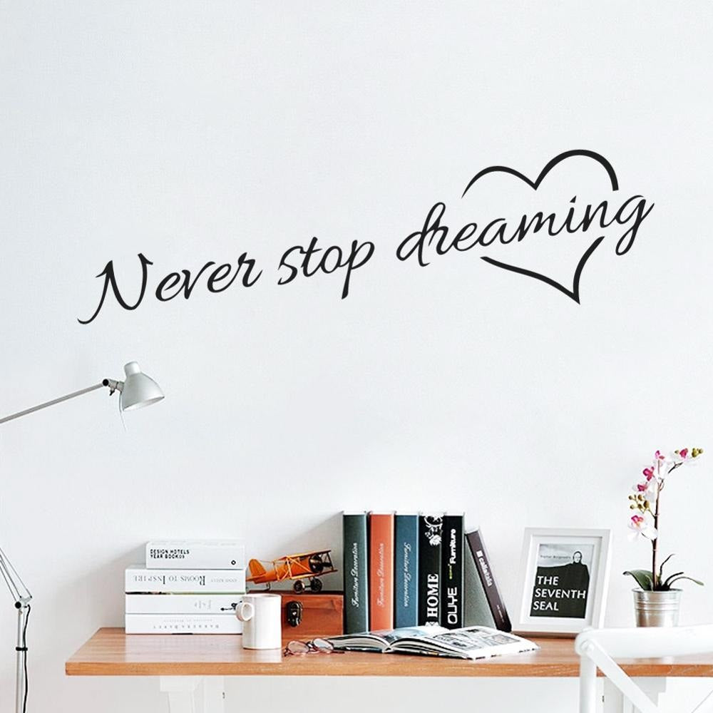 Never Stop Dreaming Wall Decal