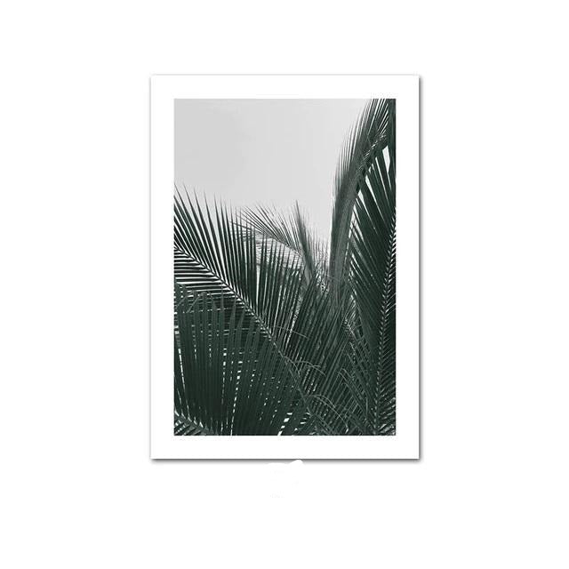 Palm Green Leaves Canvas Print