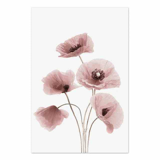 Pastel Poppies Canvas Print