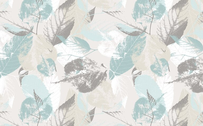 Scandinavian Frozen Leaves Mural Wallpaper (SqM)