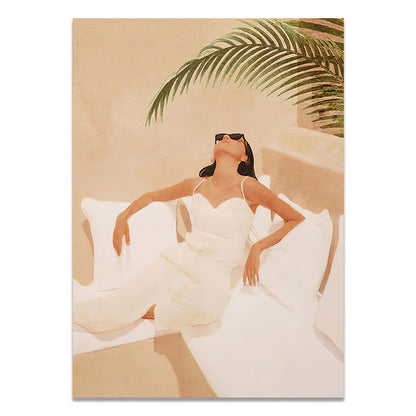 Summer Fashion Girl Canvas Print