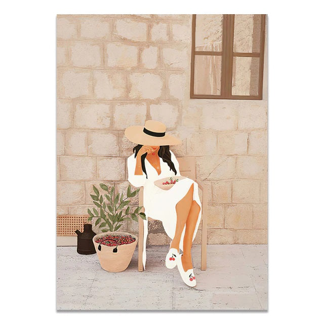 Summer Fashion Girl Canvas Print